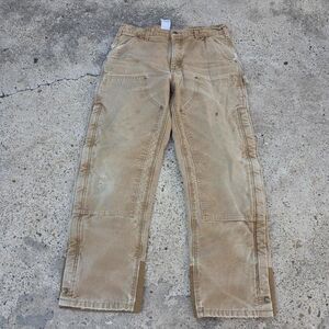Carhartt Original Dungaree Fit Mens B194 211 Double Knee Quilt Lined Pants 34x32